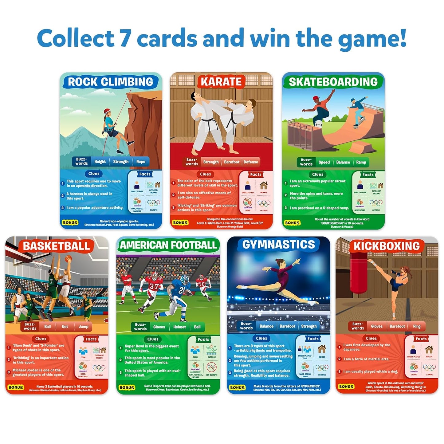 Arjoos | Skillmatics Card Game - Guess in 10 world of Sports, Perfect for Boys, Girls, Kids, and Families