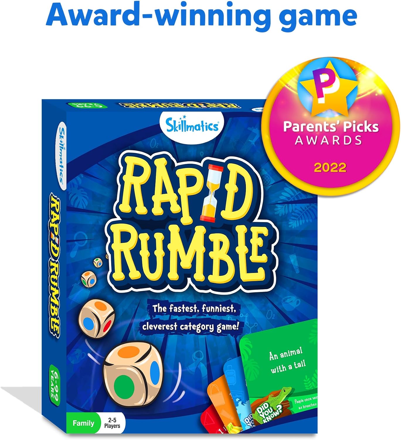 Arjoos | Skillmatics Board Game Rapid Rumble | Fun for Family Game Night | Educational Toy , Card Game for Kids | Gifts for Boys & Girls (age 6+ )