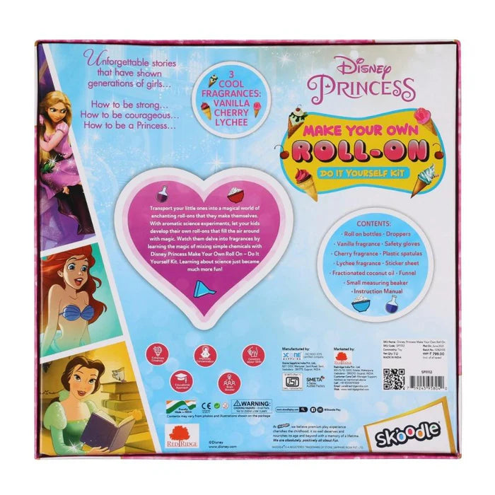 Arjoos | Disney Princess Make Your Own Roll On Do it Yourself Kit | Fun DIY Kit for Kids, Safe & Easy, Perfect Gift for Creative Little Princesses | Birthday Gifts For Kids - ( Ages - 8+ )