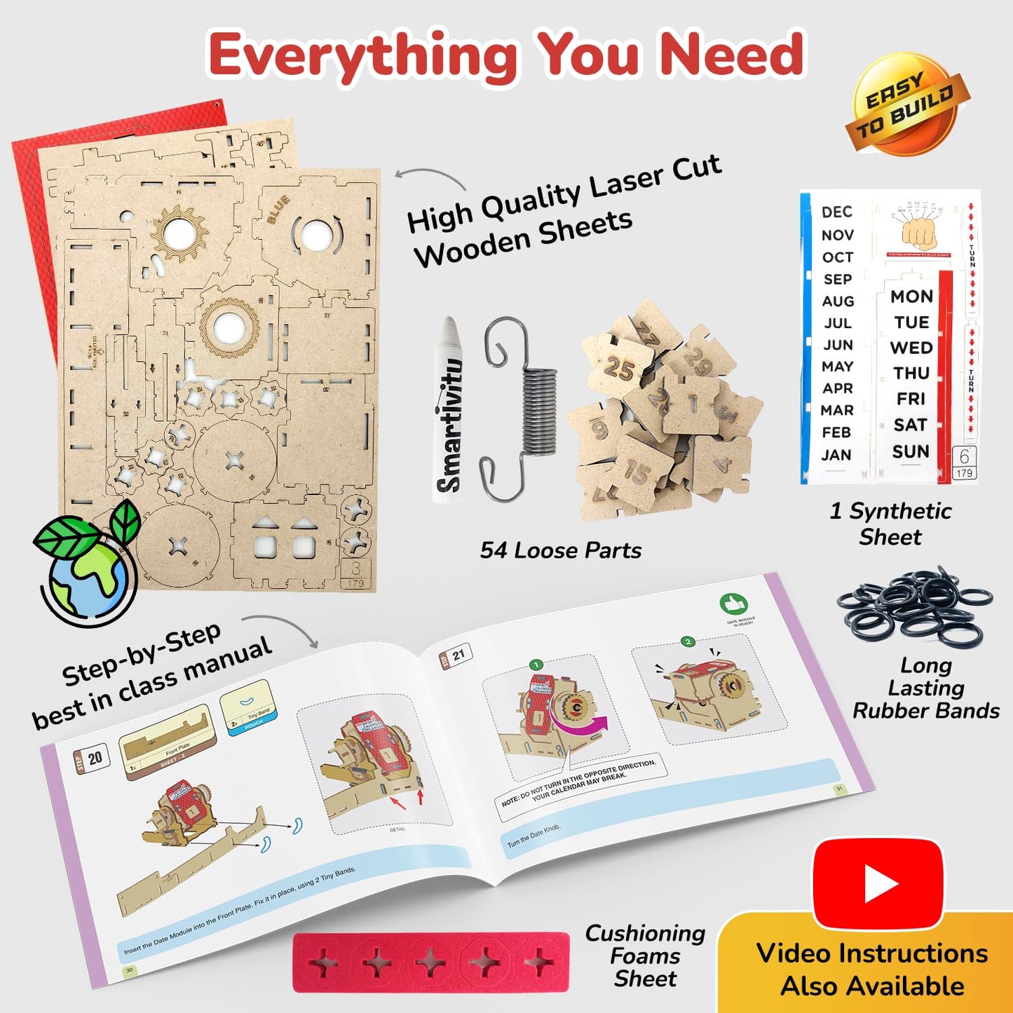 Arjoos | Smartivity Table-Top Infinity Calendar & Desk Organizer for Kids