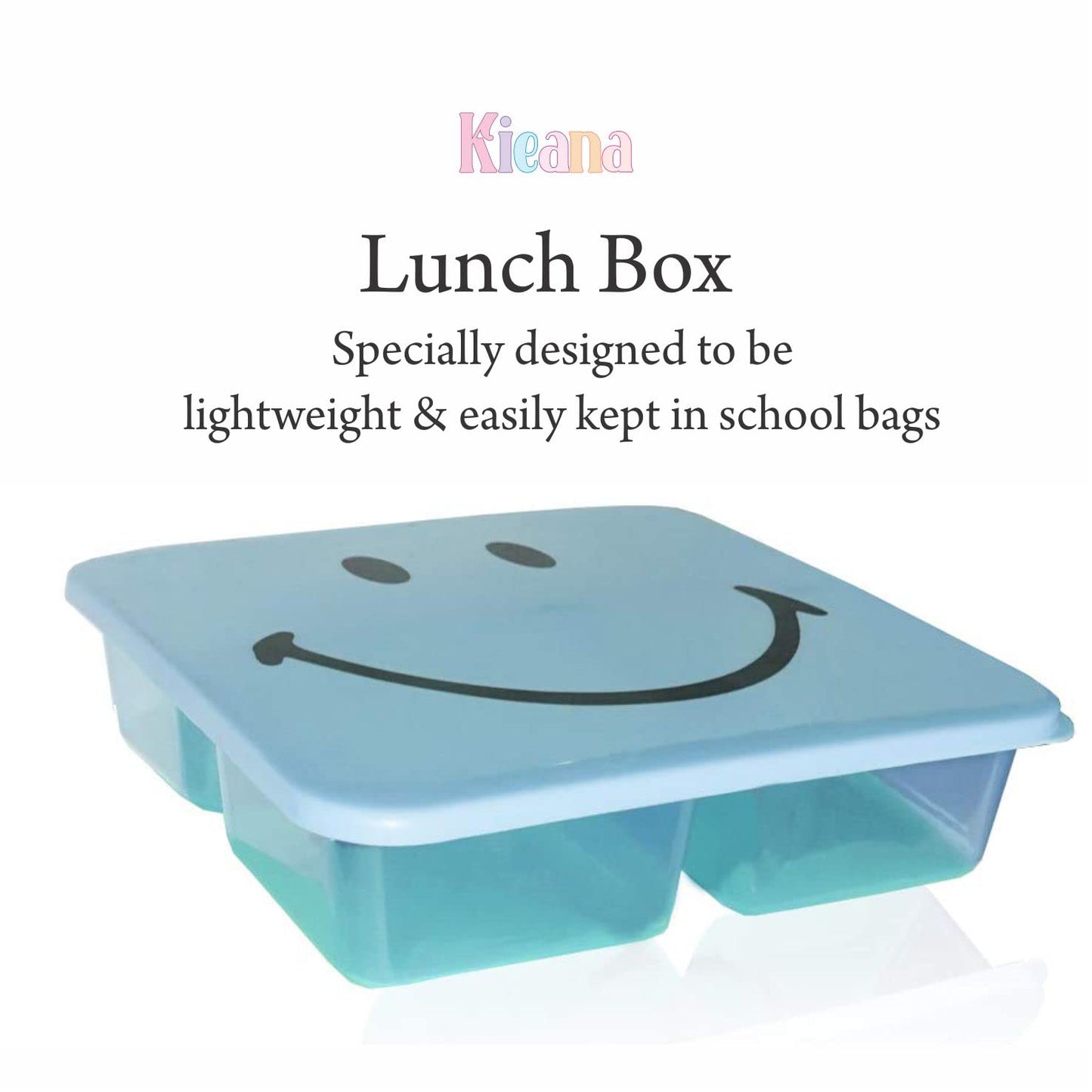 Arjoos\Smiley Lunch Box for Kids- 3 Compartments /Return Gifts