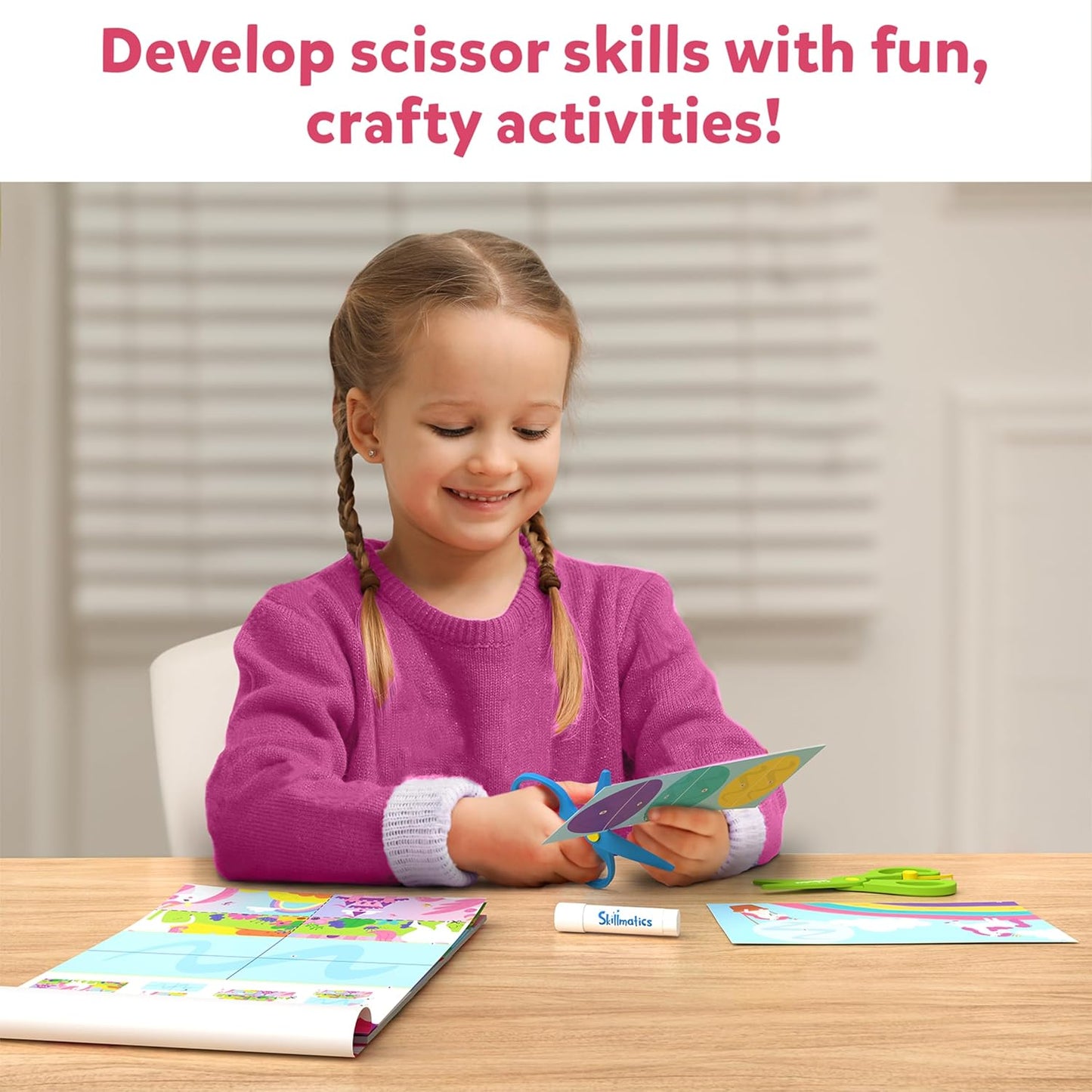 Arjoos | Skillmatics Art & Craft Kit - Snip, Snip Unicorns & Princesses | Develop Scissor Skills with Activity Book | Gifts for Toddlers , Girls & Boys (ages 3-9)