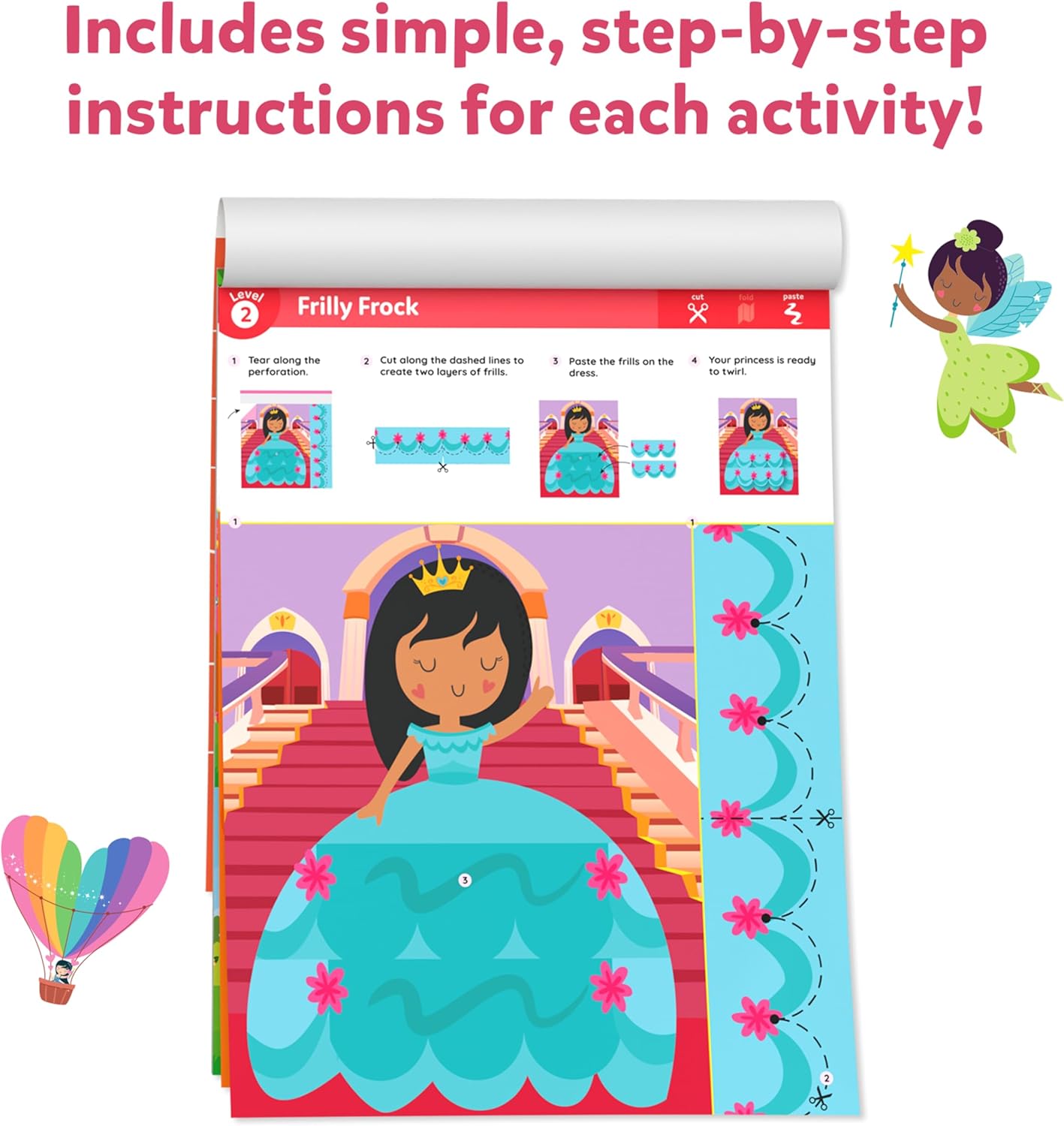 Arjoos | Skillmatics Art & Craft Kit - Snip, Snip Unicorns & Princesses | Develop Scissor Skills with Activity Book | Gifts for Toddlers , Girls & Boys (ages 3-9)
