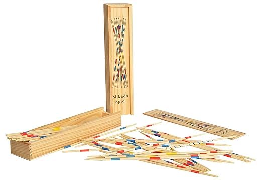 Arjoos , Mikado | Wooden 31 Pick-Up Sticks Fun Family Indoor Board Game for Adults and Kids 5+ Years (Pack of 1).