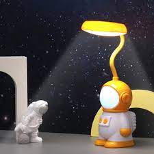 Arjoos | Youth Enterprises Pack of 1 Space Astronaut Theme Led Lamp Study Light Night Desk Light USB Charging 360 Degree Hose for Boys & Girl Table Lamp(Plastic, Multi)