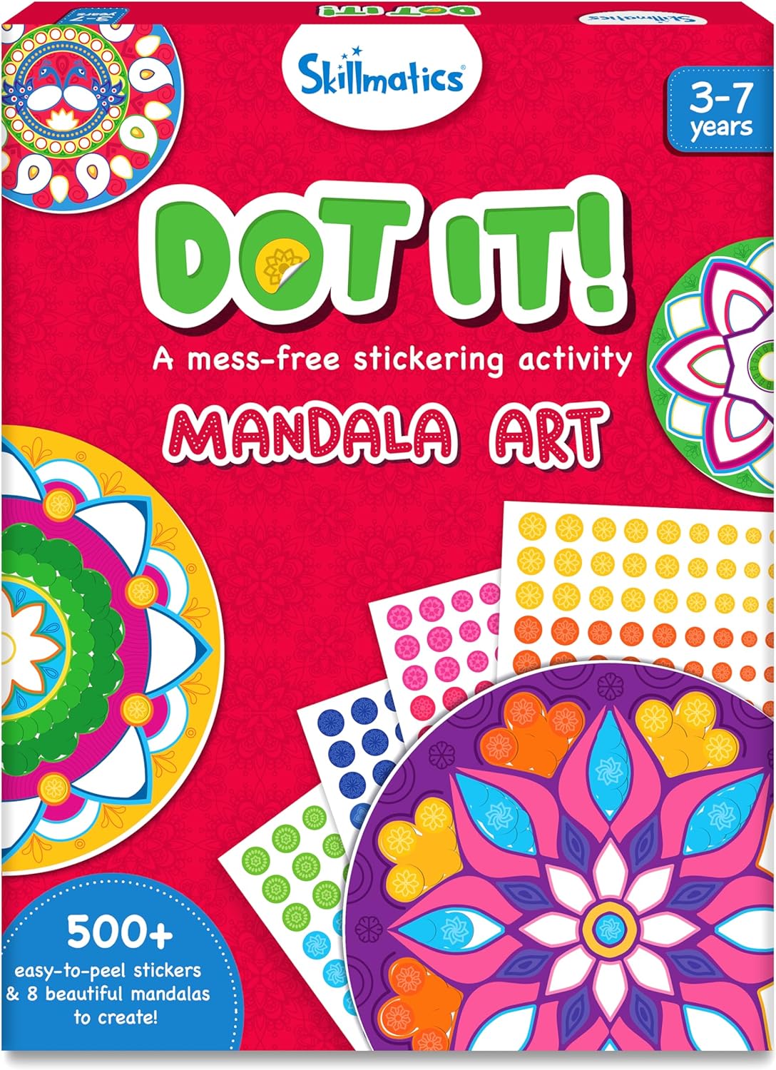 Arjoos | Skillmatics Dot it!: Mandala Art | No mess sticker art for kids , Art Activity | Gifts for Boys & Girls - Ages ( 3 -7 yrs )