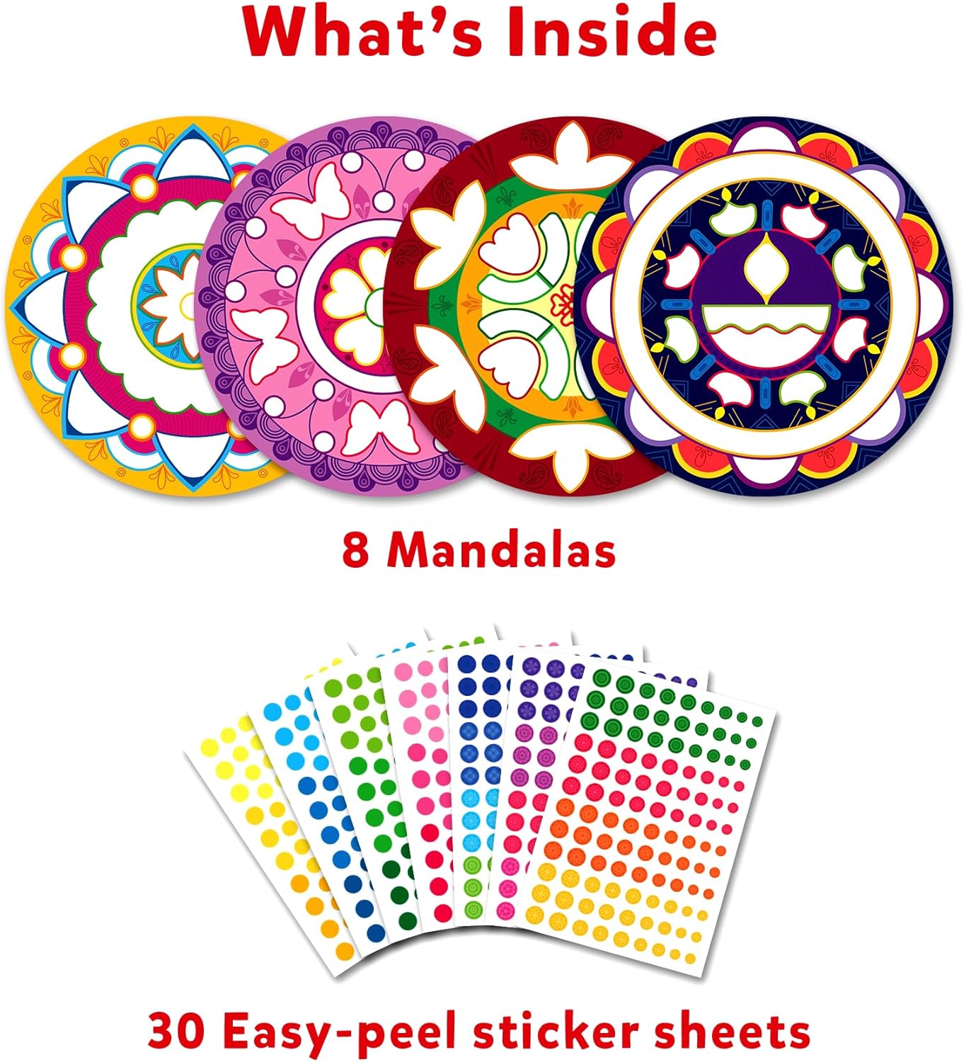 Arjoos | Skillmatics Dot it!: Mandala Art | No mess sticker art for kids , Art Activity | Gifts for Boys & Girls - Ages ( 3 -7 yrs )