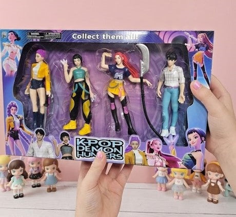 Kpop Demon Hunters Dolls/figurines, Anime Style Fashion kpop Dolls Set for Girls, Cute K Pop Collectible Toy Gift, Rumi Mira Zoey and Jinu