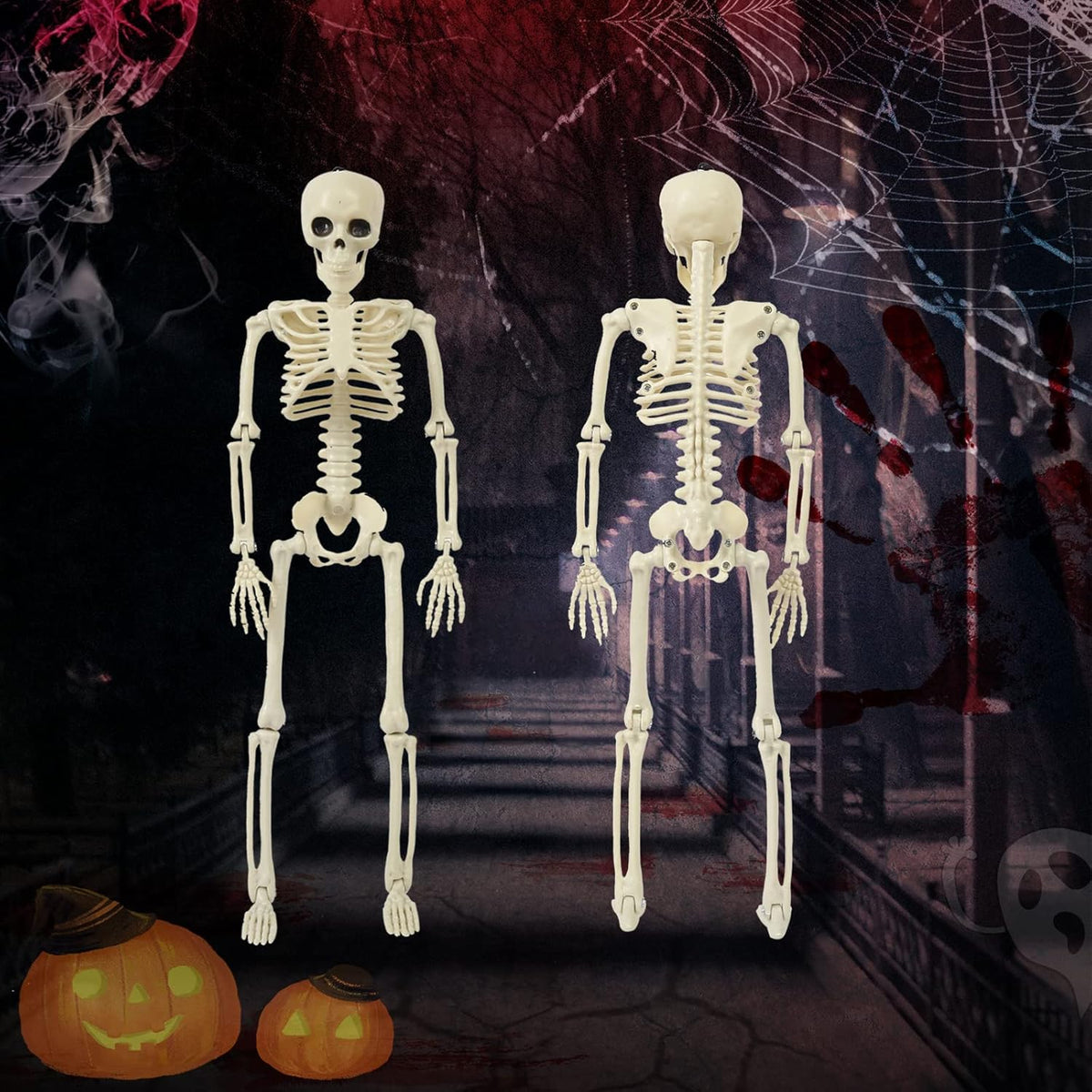 1 Mini Squelette De Décoration D'Halloween De 40,6 Cm Avec 1 Mini Squelette De Décoration D'Halloween De 40,6 Cm Avec