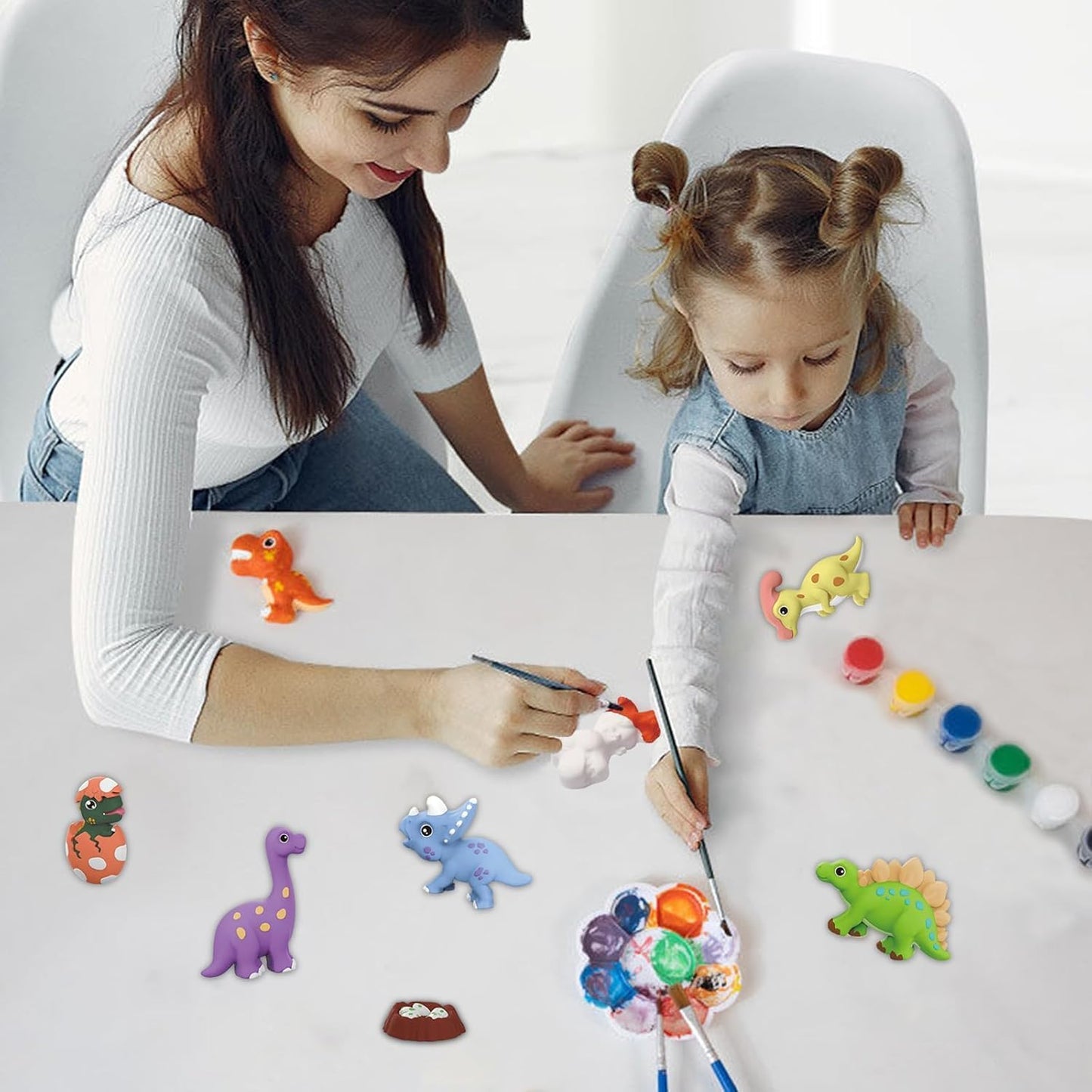 Arjoos DIY Dinosaur Mould And Paint Craft Kit for Kids (4–12) | Plaster Figurine, Clay Art, Fridge Magnet, Educational Toy Gift Set