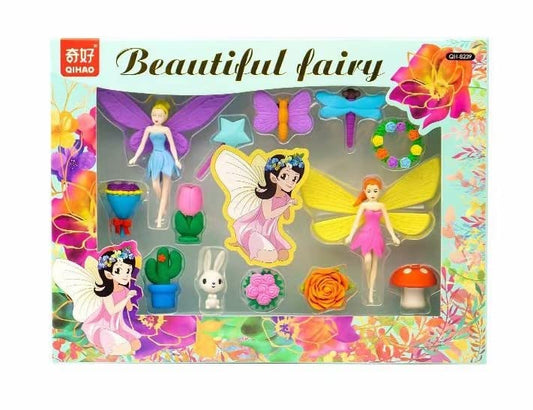 Arjoos | Fairy-Themed Erasers and Stationery Set | Cute and Colorful Stationery Kit for Creative Writing and Drawing | Birthday Gifts for Kids - Pack of 1 - ( Ages - 3+ )