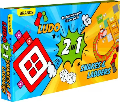 Arjoos | Snakes and Ladders Ludo Board Game for Kids |  Classic Family Fun, Educational & Interactive Board Game, Ideal for Children Ages 3+ | Birthday Gifts for Kids - Pack of 1