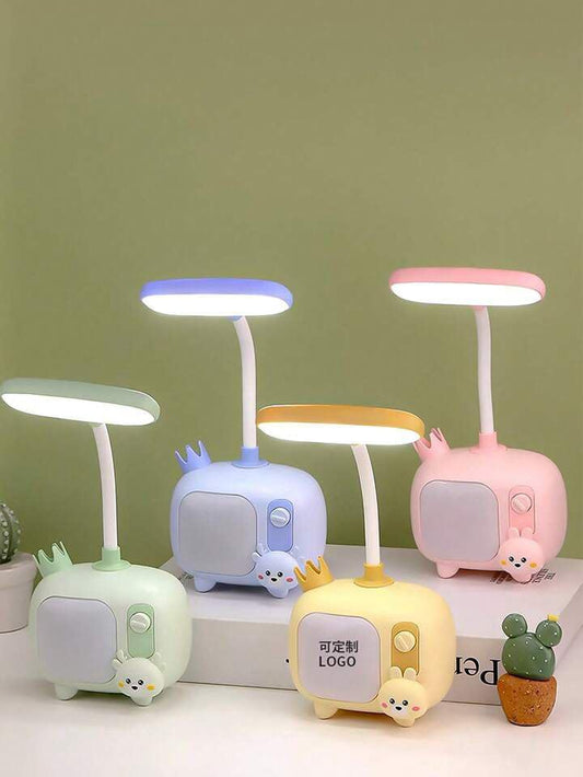 Arjoos | 2-in-1 USB Rechargeable LED Study Table Lamp with Pen Holder for Kids – Eye Protection Desk Light for Girls & Boys | Flexible Neck, Touch Control | Ideal for Bedroom & Study Table | Birthday Gifts for Kids - Pack of 1 - ( Ages - 3+ )