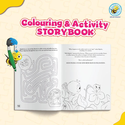 Arjoos | Educational Story-Based Puzzle Set | 4 Jigsaw Puzzles & 1 Activity Book on Pollination | Birthday Gifts for Kids - Pack of 1 - ( Age - 3 + )