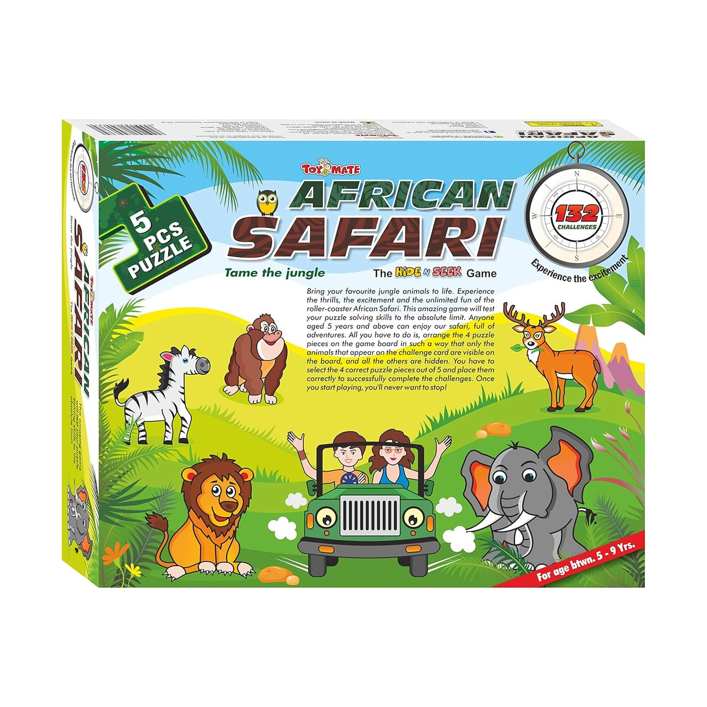 Arjoos | African Safari - The HIDE N SEEK Jungle Game | A Smart Fun Activity Games Toys | Brain IQ Development Puzzles for Kids  | Birthday Gift For Kids - ( Ages - 5 to 9 )