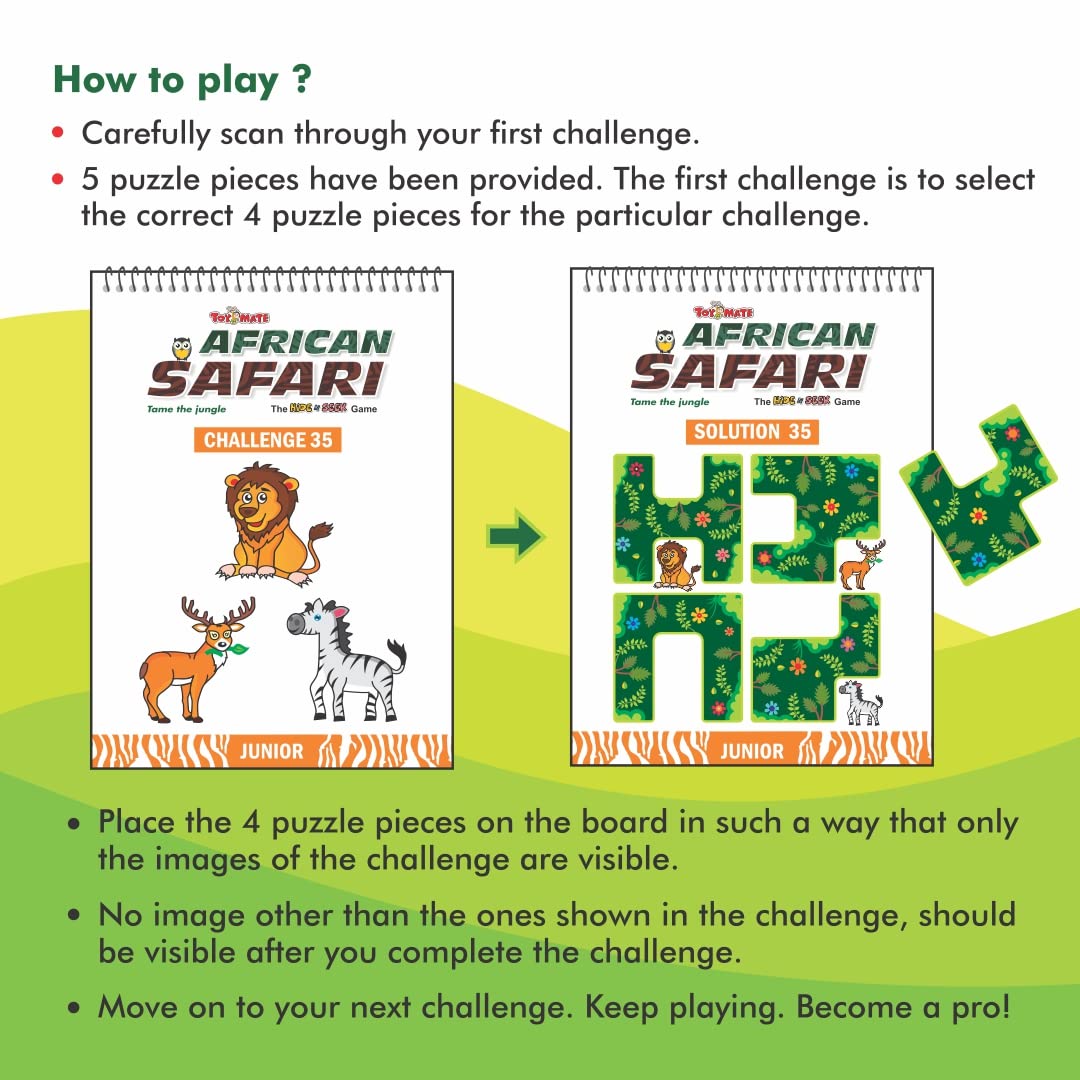 Arjoos | African Safari - The HIDE N SEEK Jungle Game | A Smart Fun Activity Games Toys | Brain IQ Development Puzzles for Kids  | Birthday Gift For Kids - ( Ages - 5 to 9 )