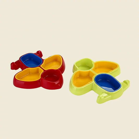 Arjoos | Baby Feeding Plates for Kids, for Breakfast and Lunch and Dinner, Aeroplane Design Plate, 75 Grams, Multicolor | Birthday Return Gifts for both Boys and Girls , Pack of 1