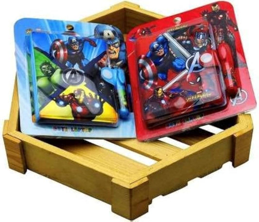 Arjoos | Avengers Theme Mini Diary with mini ballpoint Pen | To Do List Notebook Small portable Writing Pad  | cute Small daily journal book | Birthday Return Gift for Kids & Theme Parties - ( Age 3+ ).