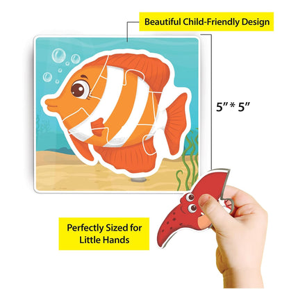 Arjoos | Baby’s First Puzzle Game: Animal & Dinosaur Puzzles - ( One Pack )| Set of 1 Cardboard Puzzles with 15 Pcs | Early Puzzle Set for Kids - Educational Toys | Birthday gift for kids - ( Ages- 3+)