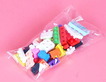 Arjoos | Lego Block Erasers - 12pcs in a box | Lovely 3D Building Block Eraser | Premium PVC Rubber Erasers for Art & School Supplies | Versatile and Non-Toxic | Birthday Gifts for gifts - Ages - 3+