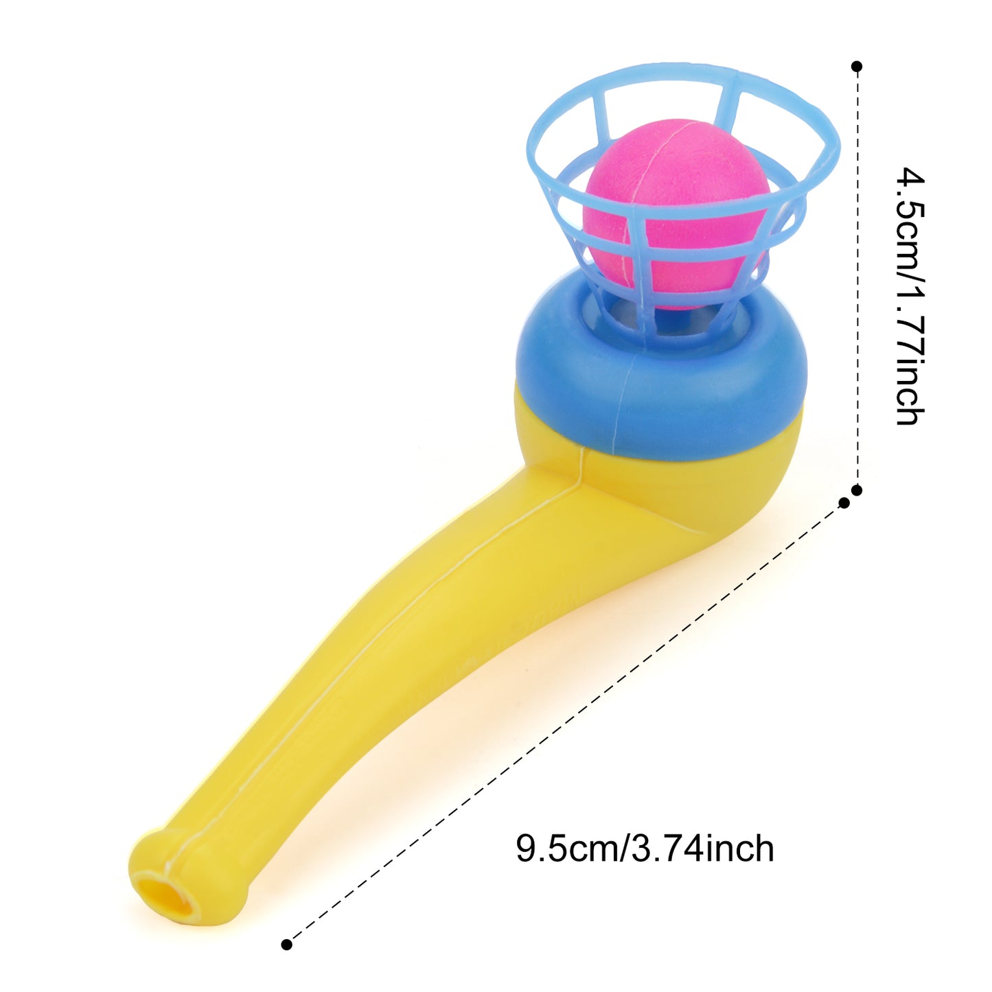 Arjoos | Ball Blowing Toy Floating Blow Pipe Balls for Kids | Boys Girls Toys Blowing Ball Party | Magic Blow Pipe Floating Ball | Creative Magic Blowing Ball Toy Party Game for Kids & Adults | (Random Colour) 5 pcs