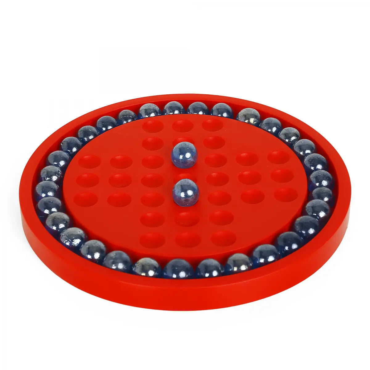 Arjoos | Brainvita Mini With Pearl Finish Marbles For Kid | Challenging Board Game with Pearl Finish Marbles | Brain Development Single Player Game | Birthday Return Gift for Kids - ( Age 5+ ).