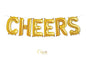 Arjoos | CHEERS" Gold Foil Balloons 6 Letters Kit For Celebration, Birthday, Anniversary, Bachelor's , Birthday Party Decorations | Party supplies Kit For Birthday Parties - ( Pack of 1 )