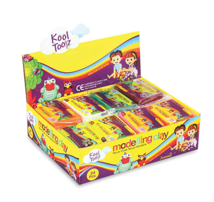 Arjoos | KORES KOOL TOOLS MODELLING CLAY PACK (MULTICOLOR) with 2 Moulds Art Clay