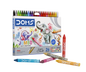Arjoos | Doms 12 Shades Jumbo Wax Crayons | Smooth & Even Shading | Bright & Playful Colors | Free Silver Crayon Inside | Non-Toxic & Safe for Childrens | Pack of 1