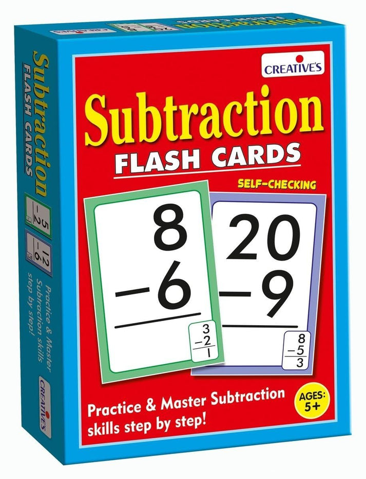 Arjoos | Creative's Subtraction- Flash Cards | Math Flash Cards | Lear ...