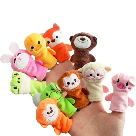Arjoos | 5 PCS Rubber Animal Finger Puppets for Toddlers Finger Hands Party Toys for Kids Adults Party Favors Goodie Bag Fillers (Animal Theme) | Return Gift For Kids - ( Pack of 1 , Multicolour )
