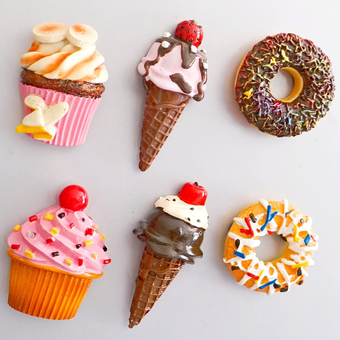 Arjoos | 1Pcs Fridge Magnet Orange bar, Softy, Choco bar, Cake, Donuts Miniature Food | 3D Fridge Magnet | Best Return Gifts for both Boys And Girls | Return Gift For Kids - ( Pack of 1 , Multicolour )
