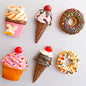 Arjoos | 1Pcs Fridge Magnet Orange bar, Softy, Choco bar, Cake, Donuts Miniature Food | 3D Fridge Magnet | Best Return Gifts for both Boys And Girls | Return Gift For Kids - ( Pack of 1 , Multicolour )