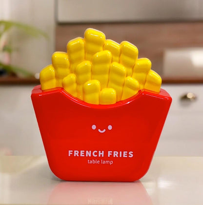 Arjoos | Fries Shaped Desk Light for Kids | Table Night Lamp for Kids Bedroom with Sharpener & Pen Holder Stand for Girls & Boys | Birthday Return Gifts for Kids - Age- 3 +