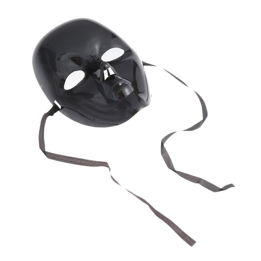 Arjoos | Full Face Masquerade Masks - Plastic | Carnival Face Mask Performance Props with Elastic Head Band(Black) |  Halloween Party Supplies