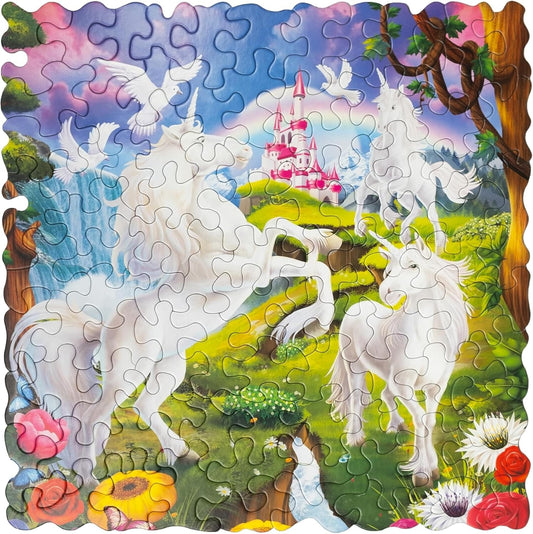 Arjoos | Go Crazy Unicorn Jigsaw Puzzle for Kids | 180 Unique Shaped Puzzle Pieces | No straight edges and Corners | Birthday Gifts for Girls - Age - 8+Years
