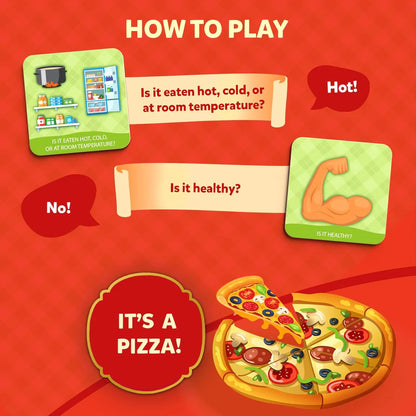 Arjoos | Guess in 10 Junior Food We Eat - Card Game | Who Love Board Games and Educational Toys, Travel Friendly | Birthday Gifts for Kids - Age - 3+Years