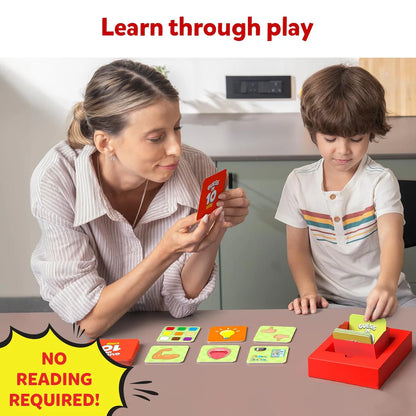 Arjoos | Guess in 10 Junior Food We Eat - Card Game | Who Love Board Games and Educational Toys, Travel Friendly | Birthday Gifts for Kids - Age - 3+Years
