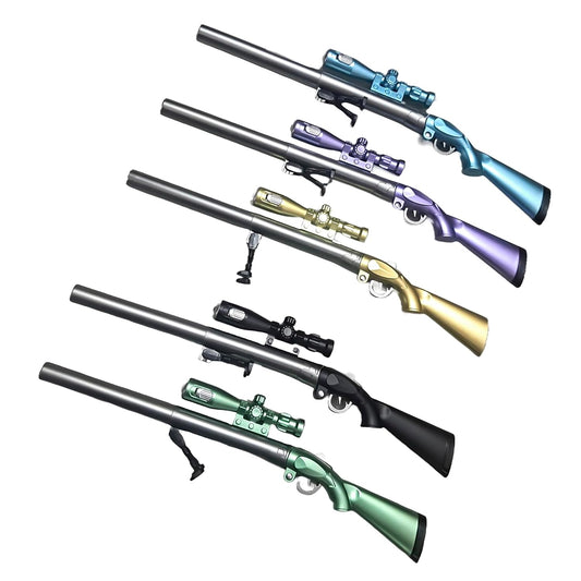 Arjoos | Gun Shape Creative, Stylish, Multipurpose Cool Gel Ink Pen, Sniper Rifle Cute Fun Stationery Gun Pen With Torch Light for Writing, School, Office, With Refill  | Return Gifts for Kids - Pack of 1, Multicolour