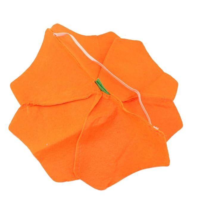 Arjoos | Halloween Pumpkin Costume Set for Kids – 2PCS Orange Dress & Hat | Toddler & Child Party Outfit | Halloween Party Supplies for Kids & Adults | Pack of 1