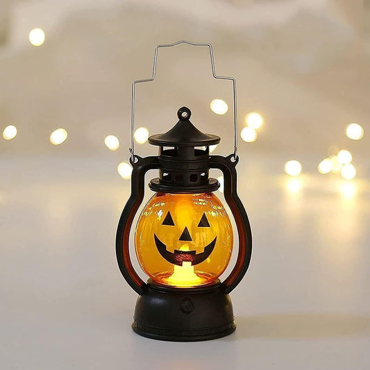 Arjoos | Halloween Pumpkin Lights - Mini | Portable Mini Halloween Lanterns LED Night Light Halloween Decoration Prop | Halloween Party supplies for Kids & Adults - 1pcs .