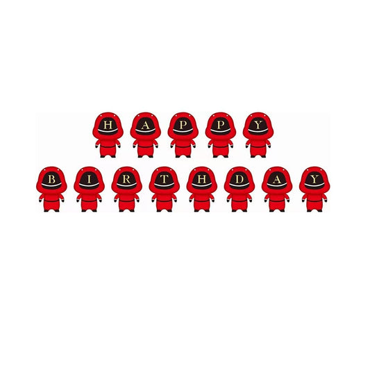 Arjoos | Happy Birthday Squid Birth Day Party Decorations Squid Theme  | Party Birthday Decorative Supplies Birthday Game Party Set | Party supplies Kit For Birthday Parties - ( Pack of 1 )