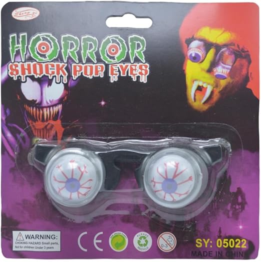 Arjoos | Horror Shock Pop Eyes | Funny Dress Up Toy Glasses For Halloween Parties For Kids & Adults