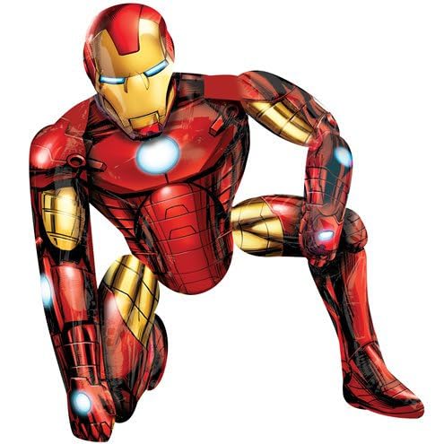 Arjoos | Ironman 3D Figure Shape Foil Premium Balloon for Kids | Superhero Theme - Size 55 cm X 63 cm | Ironman 3D Real Life Balloon |Party supplies Kit For Birthday Parties - ( Pack of 1 )