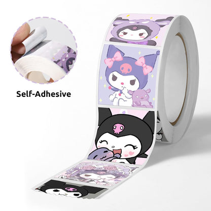 Arjoos | Kuromi Stickers - Kuromi & Melody Stickers, Cute Stickers Decals Assorted Kawaii Sticker | Gifts for Kids Teens Girls Adults, Ideal DIY Decor & Gift for Sanrio Fans  | Return Gift For Kids - ( Pack of 1 , Multicolour )