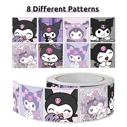 Arjoos | Kuromi Stickers - Kuromi & Melody Stickers, Cute Stickers Decals Assorted Kawaii Sticker | Gifts for Kids Teens Girls Adults, Ideal DIY Decor & Gift for Sanrio Fans  | Return Gift For Kids - ( Pack of 1 , Multicolour )