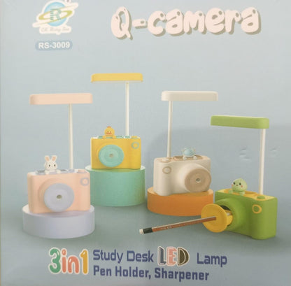 Arjoos | LED 3-in-1 Desk Lamp with Pen Holder & Sharpener – Rechargeable Study Light for Kids | Table Lamp for Home, Office & Study Room | Ideal Birthday Return Gift – Multicolor | Birthday Gifts for Kids - Pack of 1 - ( Ages - 3+ )