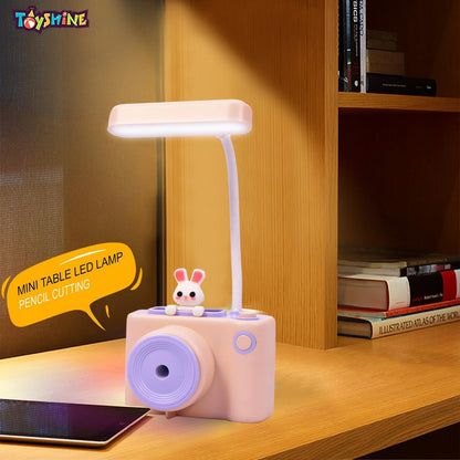 Arjoos | LED 3-in-1 Desk Lamp with Pen Holder & Sharpener – Rechargeable Study Light for Kids | Table Lamp for Home, Office & Study Room | Ideal Birthday Return Gift – Multicolor | Birthday Gifts for Kids - Pack of 1 - ( Ages - 3+ )