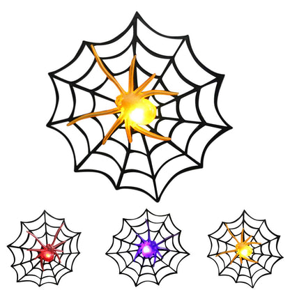 Arjoos | Light-Up Halloween Spider Web Prop – Glowing Novelty Decoration for Haunted House, Yard, or Party | Creepy Crawly Halloween Decor with Lights | Halloween Party Supplies | Pack of 1
