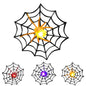 Arjoos | Light-Up Halloween Spider Web Prop – Glowing Novelty Decoration for Haunted House, Yard, or Party | Creepy Crawly Halloween Decor with Lights | Halloween Party Supplies | Pack of 1